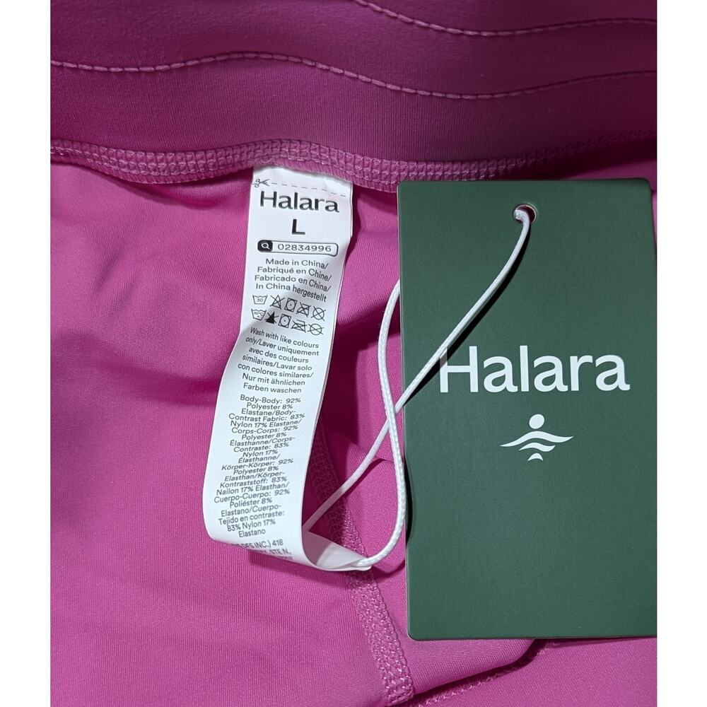 Halara Midi Skirt Size Large High Waist Pink Mesh 2-in-1 Pocket Flowy Casual, L - Picture 5 of 11